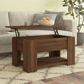 Coffee Table Brown Oak 31.1"x19.3"x16.1" Engineered Wood