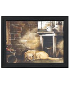 "A quiet place" by Artisan John Rossini, Ready to Hang Framed Print, Black Frame