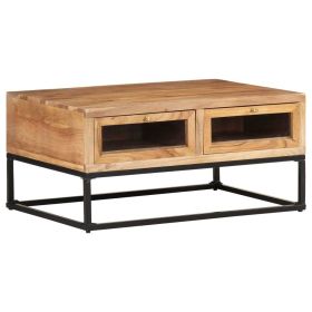 Coffee Table 35.4"x23.6"x15.7" Solid Acacia Wood