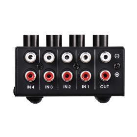 Four-channel passive mixer (Color: Black)