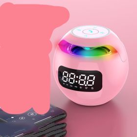 Clock Colorful Bluetooth Speaker Mini Portable (Option: L)