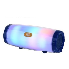 Outdoor Wireless Portable LED Colored Lamp Bluetooth Speaker (Color: Blue)