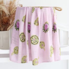 Bamboo Cotton Cloth Bag Single Baby Wrapping Blanket Cover Blanket (Option: Artichoke-120x120)