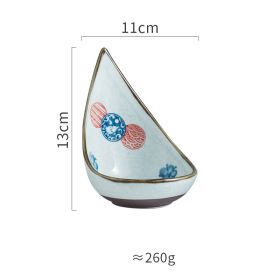 Japanese Ceramic Snack Dish Seasoning Creative Tableware (Option: Small tooth plate-Moon rabbit)