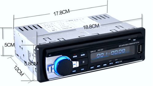 Bluetooth Car Stereo FM Radio MP3 Player USB SD In-Dash Aux (Option: default)