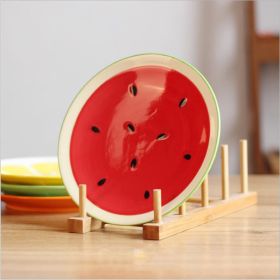 Household Ceramic Plate Creative Fruit 8 Inch (Option: Watermelon plate)