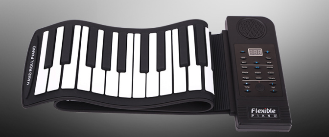 Hand roll piano 61 key folding piano thickening hand feel portable roll piano beginner keyboard (Option: 61 key)