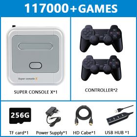 Retro Game Box Super Console X Video Game Console For PSP/PS1/MD/N64 WiFi Support HD Out Built-in 50 Emulators With 90000+Games (Color: SX-256G-706W-2, Plug Type: US)