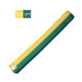 Simple Solid Color Taekwondo Belt Ribbon (Option: Yellow And Green Belt-240cm)